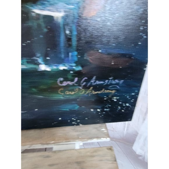 Carl g Armstrong Lady of the falls painting nude w - Picture 2 of 11